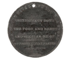 Pewter medal commemorating the Peterloo Massacre, 1819