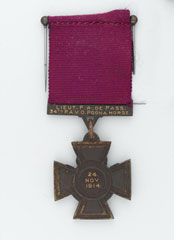 Victoria Cross, Lieutenant Frank Alexander de Pass, 34th Prince Albert Victor's Own Poona Horse, 1914