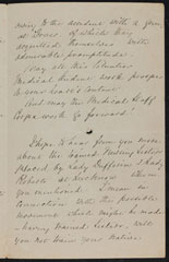 Manuscript letter from Florence Nightingale to Surgeon Major Sir George Evatt MD, 15 April 1887