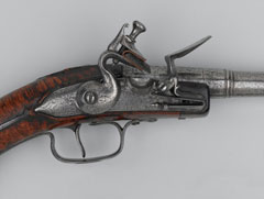 Flintlock rifled pistol, 1645 (c)-1660