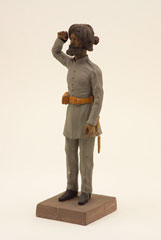 Model of a Sikh soldier of the 15th (Pioneers) Regiment of Punjab Infantry saluting, 1860 (c)