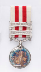 Indian Mutiny Medal 1857-58, with two clasps: 'Lucknow' and 'Delhi', Private Frederick Potiphar, 9th (The Queen's Royal) Light Dragoons (Lancers)