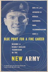 'Blue Print for a Fine Career', recruiting poster, 1960 (c)