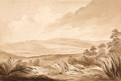 'View of the Telegraph and part of the French Position', Waterloo, 1815