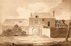 'The House of du Gourmon from the Wood on the Left', Chateau de Hougoumont, Waterloo, 1815