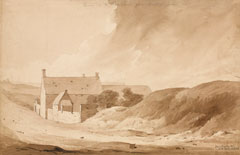 'Farme de la Haie Sainte from Mount St John', Waterloo, 1815