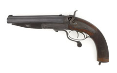 Double-barrelled breechloading centre fire .577 in howdah pistol 1870 (c)