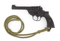 Enfield .38 inch No 2 Mk I** service revolver, with lanyard, 1944 (c)