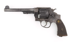 Smith and Wesson Mark 2 (New Century Conversion) .455 in revolver, W Myers, Durham Light Infantry, 1915 (c)