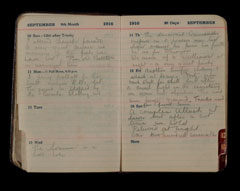 Diary for 1916 kept by Sergeant James Littler, 12th Battalion The King's Royal Rifle Corps