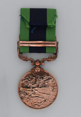 Replica India General Service Medal 1908-35, with clasp, 'Abor 1911-12', awarded to war dog 'Jumbo', 1st Battalion, 8th Gurkha Rifles