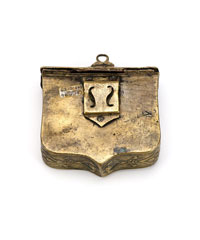 French officer's cartridge box, Battle of Waterloo, 1815