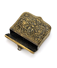 French officer's cartridge box, Battle of Waterloo, 1815