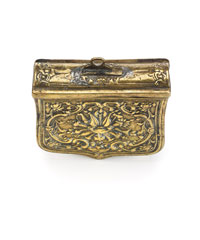 French officer's cartridge box, Battle of Waterloo, 1815