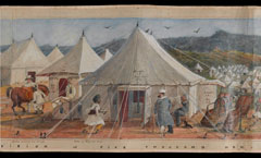 Arrival of Major General Roberts' Force at Bundi in Rajputana, Indian Mutiny, March 1858