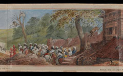 Arrival of Major General Roberts' Force at Bundi in Rajputana, Indian Mutiny, March 1858
