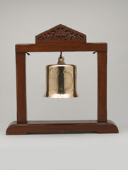 Brass bell used by the Kempei-Tai, (Japanese Military Police) at Rangoon Jail, 1945 (c)