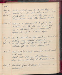 War Diary, 16 February 1916 to 14 May 1919, written by Lieutenant Eric Peace Hall, Hampshire Regiment and Corps of Royal Engineers