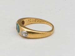 Gold ring presented to Captain T. F. Wilson by Colonel John Inglis at Lucknow, 1859 (c)