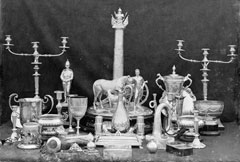 Regimental silver, Suffolk Royal Garrison Artillery (Militia), glass negative, 1905 (c)