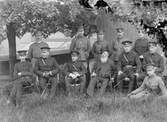 Officers of the Suffolk Royal Garrison Artillery (Militia), glass negative, 1905 (c)