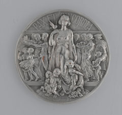 Silver medal commemorating the end of World War One, 1918