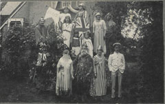 People dressed up for the Peace Day celebrations, July 1919