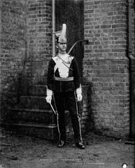 Bandmaster, 17th Lancers, glass negative, 1895 (c)