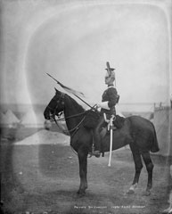 Private, 9th Lancers, glass negative, 1895 (c).