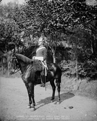 Trooper, 3rd (Prince of Wales's) Dragoon Guards, glass negative, 1895 (c)
