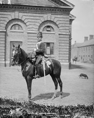 Trooper, 19th (Princess of Wales' Own) Hussars, glass negative, 1895 (c)