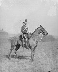 Corporal, 13th Hussars, glass negative, 1895 (c)