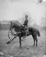 Bombardier, Royal Horse Artillery, glass negative, 1895 (c)