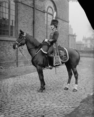 Officer, Royal Horse Artillery, glass negative, 1895 (c)