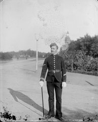 Military Foot Police, Aldershot, glass negative, 1895 (c)
