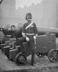 Sergeant Major, 3rd Middlesex Artillery Volunteers, glass negative, 1895 (c)