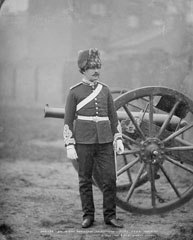 Officer, 3rd Middlesex Artillery Volunteers, glass negative, 1895 (c)