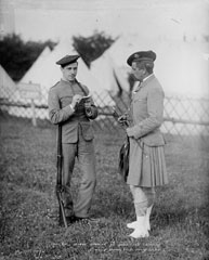 Corporal and Private, London Scottish Volunteer Rifles, glass negative, 1895 (c) 