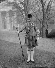 Drum Major, 1st Battalion Scots Guards, State Dress, glass negative, 1895 (c)