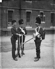 Privates, The Royal Inniskilling Fusiliers, glass negative, 1893 (c)