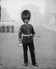 Sergeant Major, 1st Battalion, Coldstream Guards, glass negative, 1895 (c) 