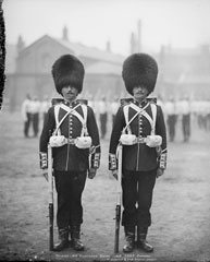 Privates, 2nd Battalion, Coldstream Guards, Glass Negative, 1895 (c) - 1900.