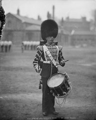 Drummer, 2nd Battalion, Coldstream Guards, glass negative, 1895 (c)