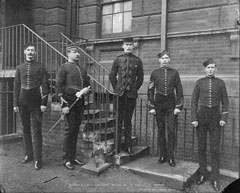 Adjutant and Orderly Room Staff, 2nd Life Guards, glass negative, 1895 (c)