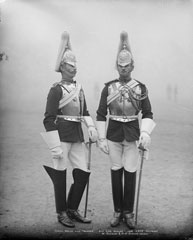 Corporal Major and Trooper, glass negative, 1895 (c)