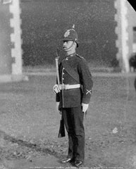 Colour Sergeant, Connaught Rangers, glass negative, 1895 (c)