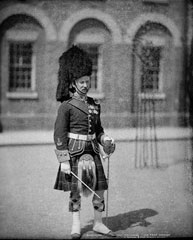 Bandmaster, Seaforth Highlanders, glass negative, 1895 (c)