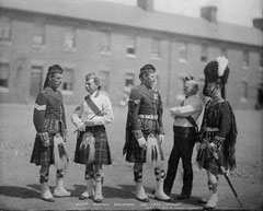 Non Commissioned Officers, Seaforth Highlanders, glass negative, 1895 (c)
