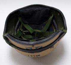 Helmet, combat vehicle crewman, 7th Armoured Brigade, Operation GRANBY, Gulf War, 1990-1991