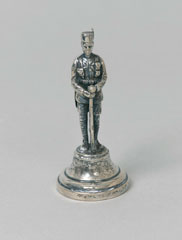 Silver statuette of a Sergeant of the King's African Rifles in service dress, 1925